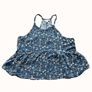 VGUC SzL American Eagle Floral Blue Women's Tank top